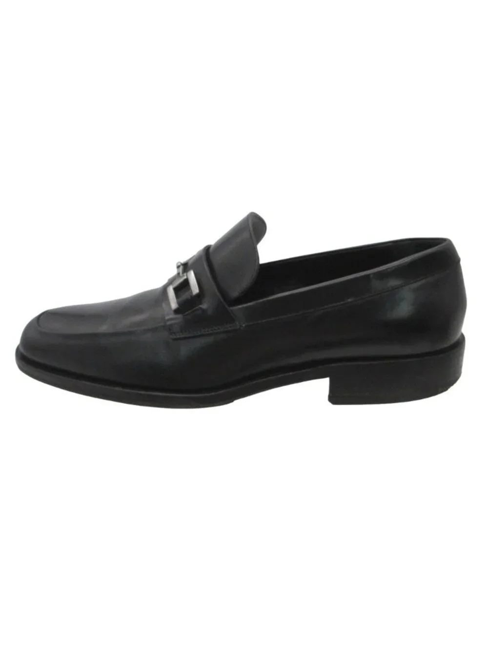 Gucci Loafers Square Bit Leather Shoes Dress Business Black